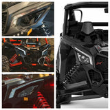 Can Am Maverick X3 XDS XRS Max Turbo R 2017-2020 LED Headlight Conversion Kit High Low Beam Replacement Front Headlamp Left & Right - pazoma