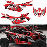 Can-Am BRP Maverick Graphics X3 X Ds X Rs Utv Side X Side Graphics Decal Wraps Kit X Rs 2016-2023 - pazoma