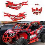 Can-Am BRP Maverick X3/X DS/ X RS 2016-2023 Graphics Kit Utv Side X Side Backgrounds Stickers Decals Custom - pazoma