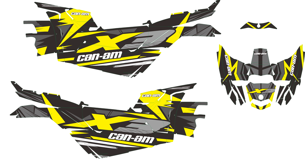 Can-Am BRP Maverick X3/X DS/ X RS 2016-2023 Custom Graphics Backgrounds Sticker Decals Wrap Kit - pazoma