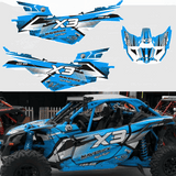 Can-Am BRP Maverick Graphics X3 X Ds X Rs Utv Side X Side Graphics Decal Wraps Kit X Rs 2016-2023 - pazoma