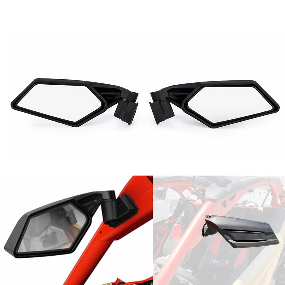UTV Left & Right Mirror Rearview Mirror Racing Side Mirrors for Can-Am Maverick X3 R Max 2017-2025 715002898 - pazoma