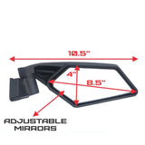 Can-Am Maverick X3 R Max UTV Side Mirror Rearview Mirror Shock Proof Racing Side Mirrors Left & Right 2017-2025 715002898 - pazoma