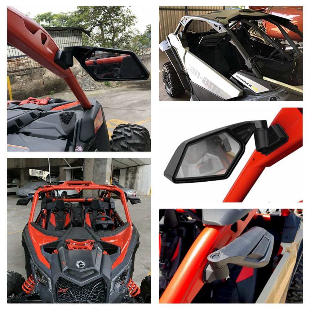 Can-Am Maverick X3 R Max UTV Side Mirror Rearview Mirror Shock Proof Racing Side Mirrors Left & Right 2017-2025 715002898 - pazoma