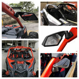 Can-Am Maverick X3 R Max UTV Side Mirror Rearview Mirror Shock Proof Racing Side Mirrors Left & Right 2017-2025 715002898 - pazoma