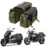 Canvas Motorcycle Saddle Bags Waterproof Saddlebags Luggage Bags Travel Knight Rider Storage Box Vintage Bag For Triumph Honda - pazoma