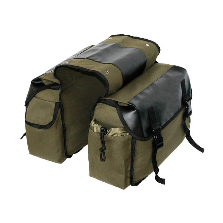 Canvas Motorcycle Saddle Bags Waterproof Saddlebags Luggage Bags Travel Knight Rider Storage Box Vintage Bag For Triumph Honda - pazoma