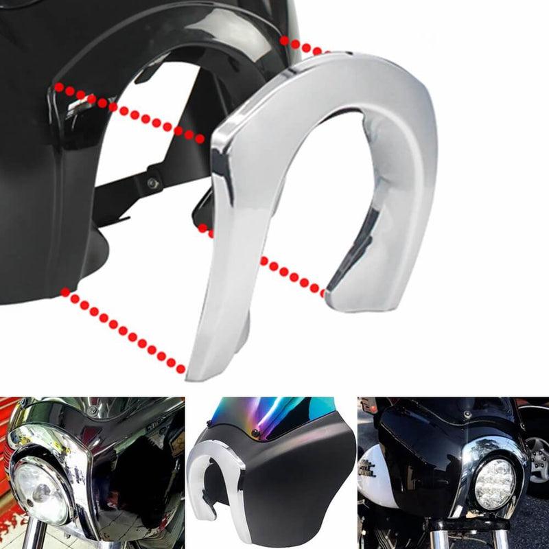 Harley Dyna Street Bob Fxdxt Fairing Headlight Bezel T-sport Head Light Trim For CBC Cali TSport Front Fairing Club Style - pazoma