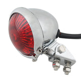 Chrome Bates Style LED Motorcycle Rear Stop brake Tail light Taillight Retro Vintage Custom Project Custom Streetfighter Bobber Cafe New - pazoma