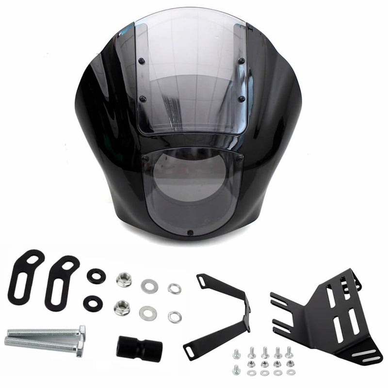 Harley Softail Low Rider S FXLRS M8 Headlight Quarter Fairing Windshield w/ Headlight Relocation Block Mounting kit 2020-2025 - pazoma