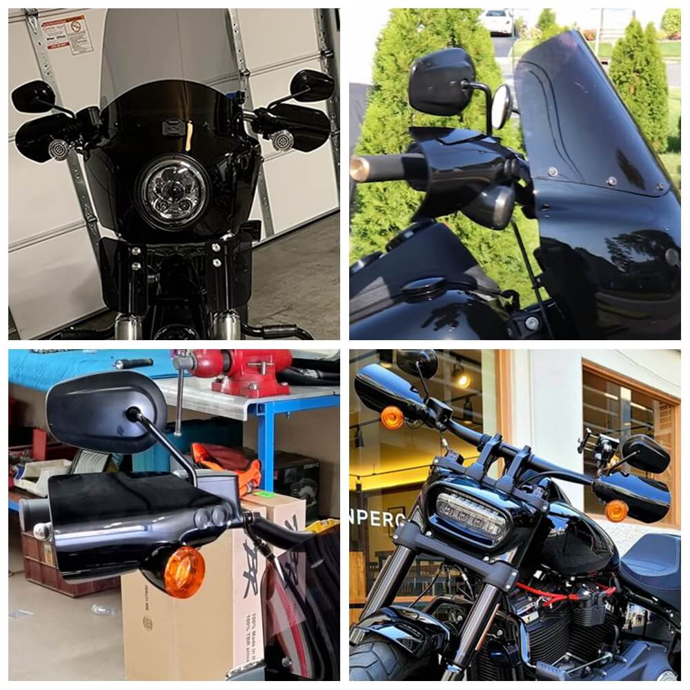 Deflettore Aria Moto Nero Telaio Centrale For Softail Breakout Street Bob Fat Boy Low Rider 2018-2023