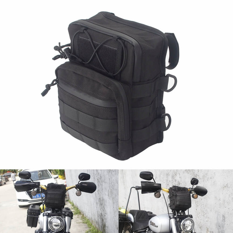 Utility Molle Bar Handlebar T-Bar Bag Handle Bags For Harley Dyna Street Bob FXBB Softail Sportster Tool Pouch Trunk Storage Bag - pazoma
