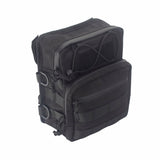 Club Style Tall Utility Molle Traveller Bar Handlebar T-Bar Bag For Harley Davidson Softail Dyna Sportster Black - pazoma