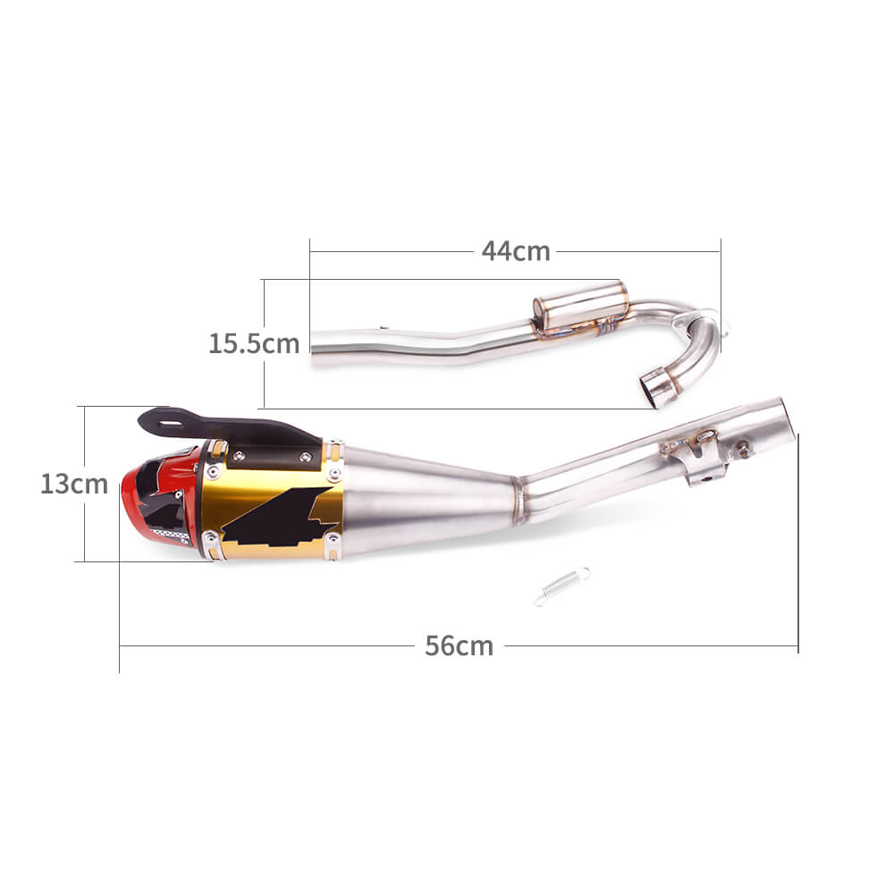 Motorcycle Full Exhaust Muffler System Slip On Pipe For Honda CRF230F 2008-2020 Gold - pazoma