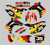 Honda CRF250 2014-2017 CRF450 2013-2016 Sticker Decal Customized Full Graphics Backgrounds PVC high translucent film - pazoma