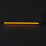 Motorcycle Sequential Switchback Flowing LED Strips Daytime Running lights Turn Signal Light Strip White With Amber Color - pazoma