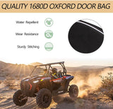 Polaris RZR XP1000 EPS SxS 4x4 900XC S900 Turbo S UTV Front Door Side Storage Bag Set with Knee Pad and Driver Side Storage Bag with Knee Protection - pazoma