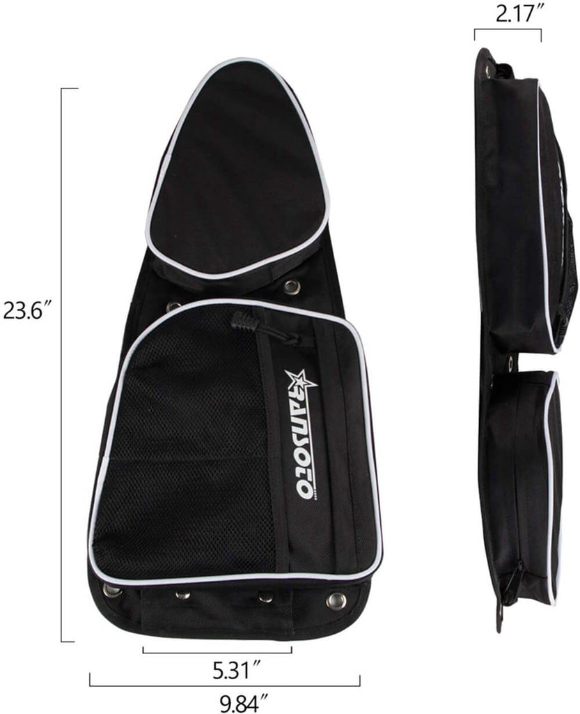 Polaris RZR XP1000 EPS SxS 4x4 900XC S900 Turbo S UTV Front Door Side Storage Bag Set with Knee Pad and Driver Side Storage Bag with Knee Protection - pazoma