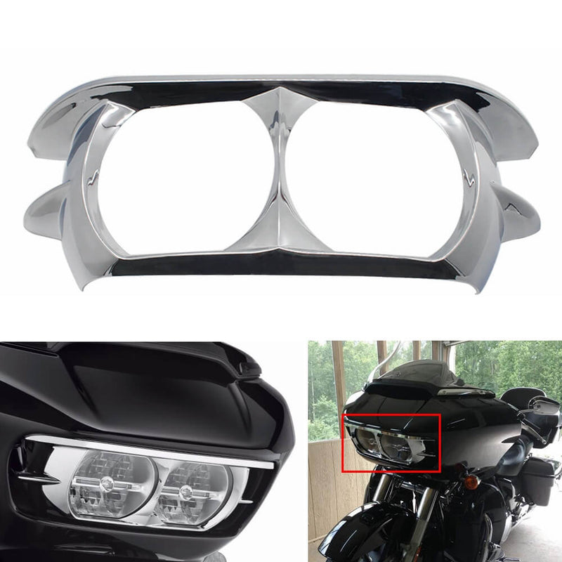 Harley Road Glide ST Headlamp Trim Headlight ABS Fairing Bezel Scowl Cover Limited FLTRK FLTRX Special FLTRXS CVO FLTRXSE 2015-2024 - pazoma