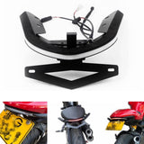 Ducati Monster 821 1200/S Sequential Switchback Flowing LED Tail Tidy Fender Eliminator Kit Taillight Brake Turn Signals License Plate Light Bracket - pazoma