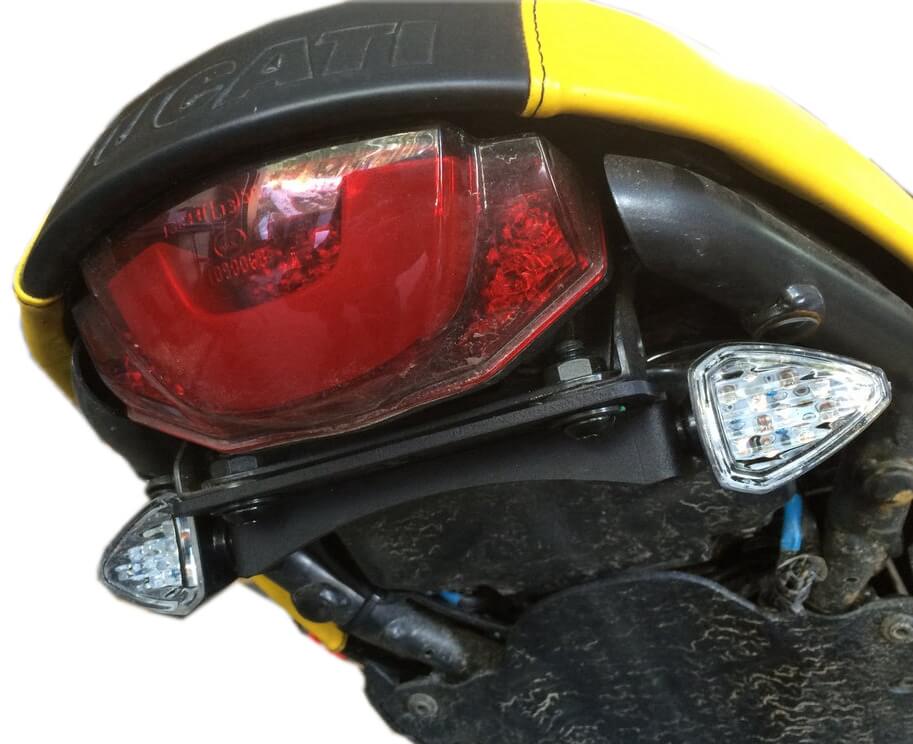 Ducati Scrambler 800 Icon Classic Urban Enduro 400 Rear Turn Signal Brackets Mount Clamp - pazoma