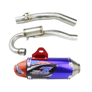 Motorcycle Full Out Evo Complete Exhaust Muffler System Slip On Pipe With Stainless Heade For Honda CRF150F CRF230F 2003-2016 - pazoma