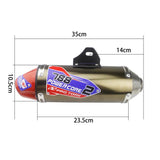 Motorcycle Full Exhaust Muffler System Slip On Pipe For Honda CRF150F CRF230F 2003-2016 - pazoma