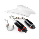 Full Slip-On Exhaust Muffler Complete Dual Exhaust System For Honda CRF150F CRF230F 2003-2016