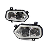 Polaris RZR XP 400 450 500 570 800 900 Sportsman LED Headlights Headlamp Conversion Kit with LED Halo Rings ATV Off-Road - pazoma