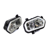 Polaris RZR XP 400 450 500 570 800 900 Sportsman LED Headlights Headlamp Conversion Kit with LED Halo Rings ATV Off-Road - pazoma