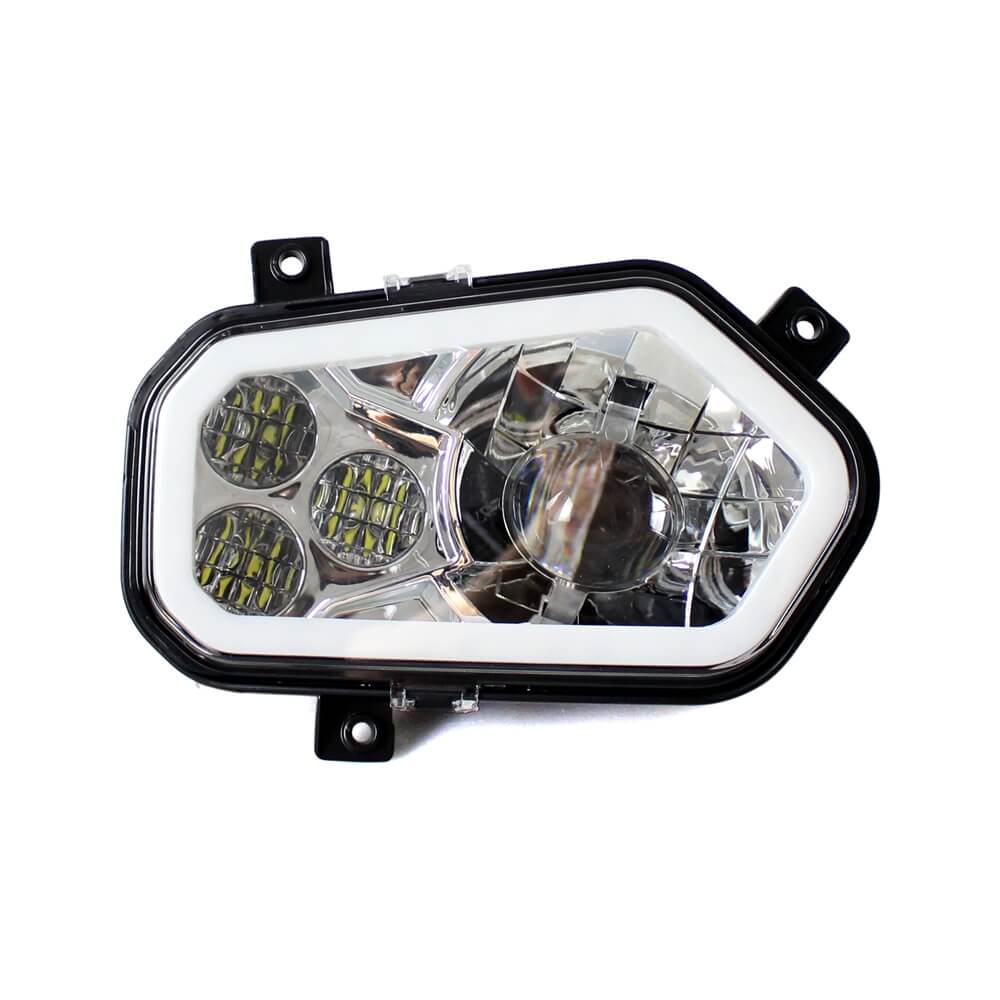 Polaris RZR XP 400 450 500 570 800 900 Sportsman LED Headlights Headlamp Conversion Kit with LED Halo Rings ATV Off-Road - pazoma