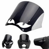 T-Sport fairings Black Smoke Eye Shape Vented Windshield Replacement Windscreen 12 in For Harley