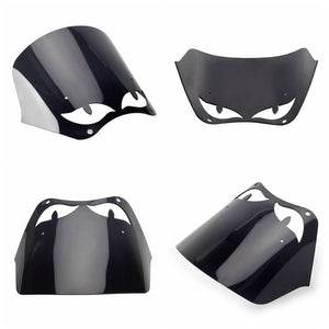 T-Sport fairings Black Smoke Eye Shape Vented Windshield Replacement Windscreen 12 in For Harley - pazoma