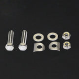 Pazoma 1 1/4" 1.25" Billet Engine Guard Footpeg Mounting Kit Highway Foot Peg Clamps For Harley Touring Road King Engine Bars 50957-02B Chrome - pazoma