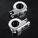 Pazoma 1 1/4" 1.25" Billet Engine Guard Footpeg Mounting Kit Highway Foot Peg Clamps For Harley Touring Road King Engine Bars 50957-02B Chrome - pazoma