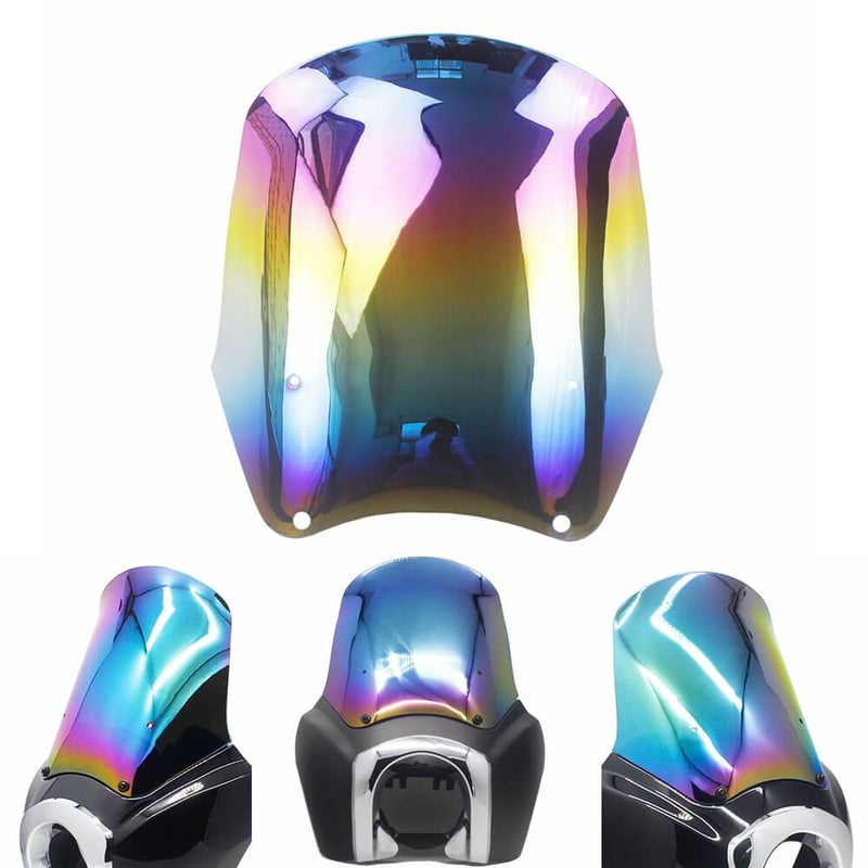 FXDXT Dyna Super Glide 15 inch T-Sport Headlight fairings Replacement Recurve Windshield Kit for Harley Street Bob FXR FXBB - pazoma