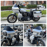 FXR Style Clubstyle FXRT FXRP FXRD Upper Lower Fairings w/ Brackets For Harley Softail M8 Fat Street Bob Low Rider S Standard - pazoma