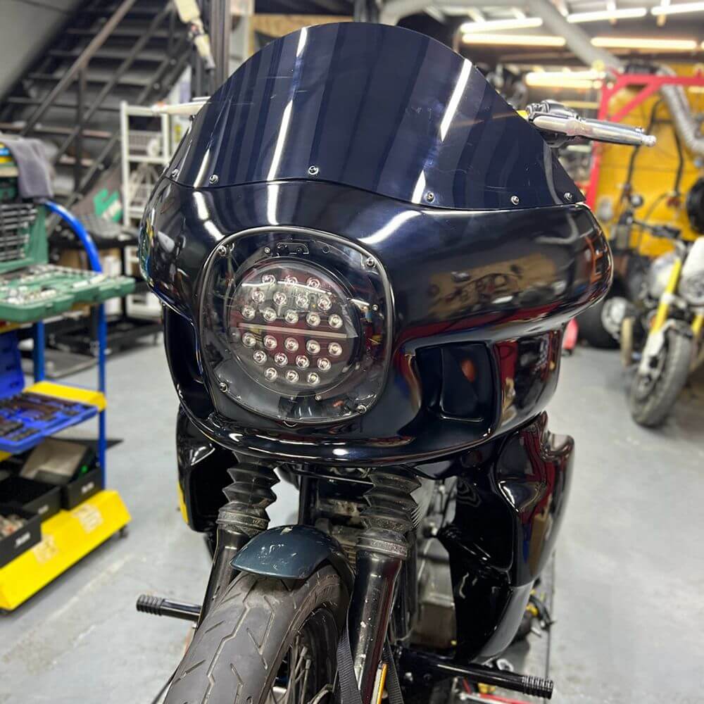 FXRT Style Clubstyle Headlight Fairing Front Upper For Harley Softail ...