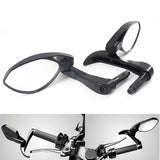 Universal Motorcycle 3 in 1 Folding Handle Bar End Rear View Side Mirrors with Lever Guard For Yamaha Kawasaki Honda Street Bike