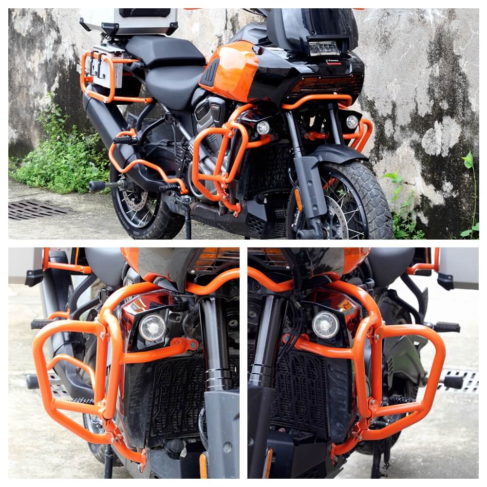 Harley Pan America 1250 ST Special RA1250 S SE CVO Extension Brush Bumper Engine Guard Highway Crash Bar Stunt Cage Protector Protection 21-25 - pazoma