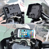For BMW R1200GS LC & Adventure S1000XR R1200RS Africa Twin CRF1000L ADV 800GS Motorcycle USB Charger Mobile Phone Holder Stand Bracket - pazoma