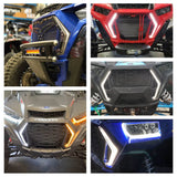 Polaris RZR XP Turbo 4 Turbo XP 1000 4 1000 Front LED Turn Signal Light "FANG" Signature Accent Light Kit 2019+ 2414087 2414088 - pazoma