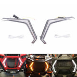 POLARIS RZR XP- FANG LIGHTS Marker Corner Blinker DRL Accent 1000 Turbo S XP4 UTV Front Signature Turn Turn Signal Light - pazoma