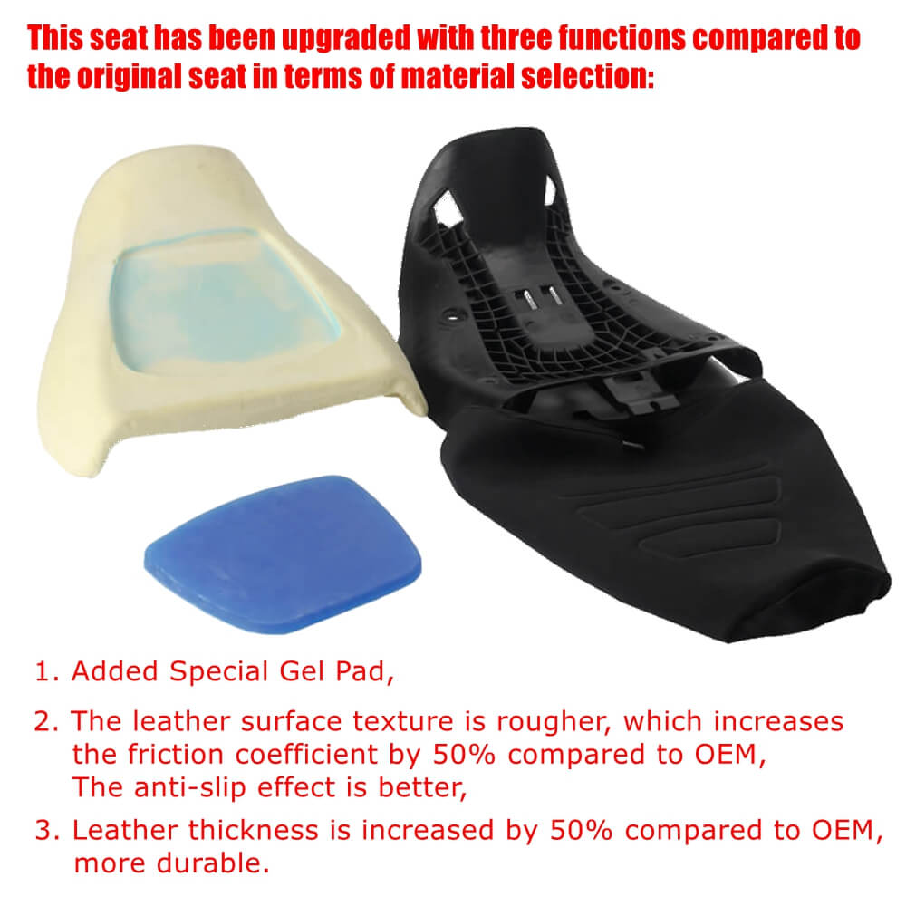 Front Rider Driver Solo Seat lowers 1-inch Gel Pad Seat For Harley Pan America 1250 Special RA1250S RA1250 2021-2023 - pazoma
