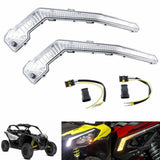Can-Am Maverick X3/X3 Max R/X3 R Turbo LED Front Driver Signature Light Set DRL w/ Sequential Flowing Amber Turn Signal Flashing