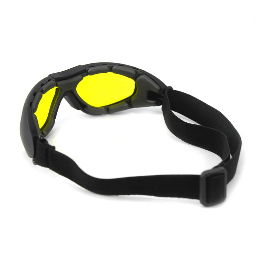 thumbnail image 2 of Chopper Motorcycle Riding Glasses – Foam Padded, UV Protection, Dustproof, Black Frame 2 of 2