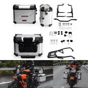 H-D Pan America 1250 Special RA1250S RA1250 Aluminum Side Top Cases Luggage Tail Box W/Mounting Plate System Bracket Inner Liner - pazoma