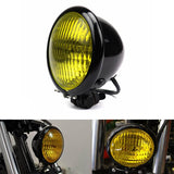 Motorcycle 4.5" H4 Chopper Headlight Bates Style Vintage Headlamp Harley Old School Bobber Cafe Racer XS650 Triumph Custom - pazoma