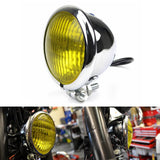 Motorcycle 4.5" H4 Chopper Headlight Bates Style Vintage Headlamp Harley Old School Bobber Cafe Racer XS650 Triumph Custom - pazoma