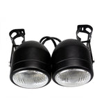 Motorcycle Twin Front Headlight Double Dual lamp W/ Bracket For Harley Street Fat Boy Dual Sport Dirt Bikes Street Fighter Cafe Racer - pazoma